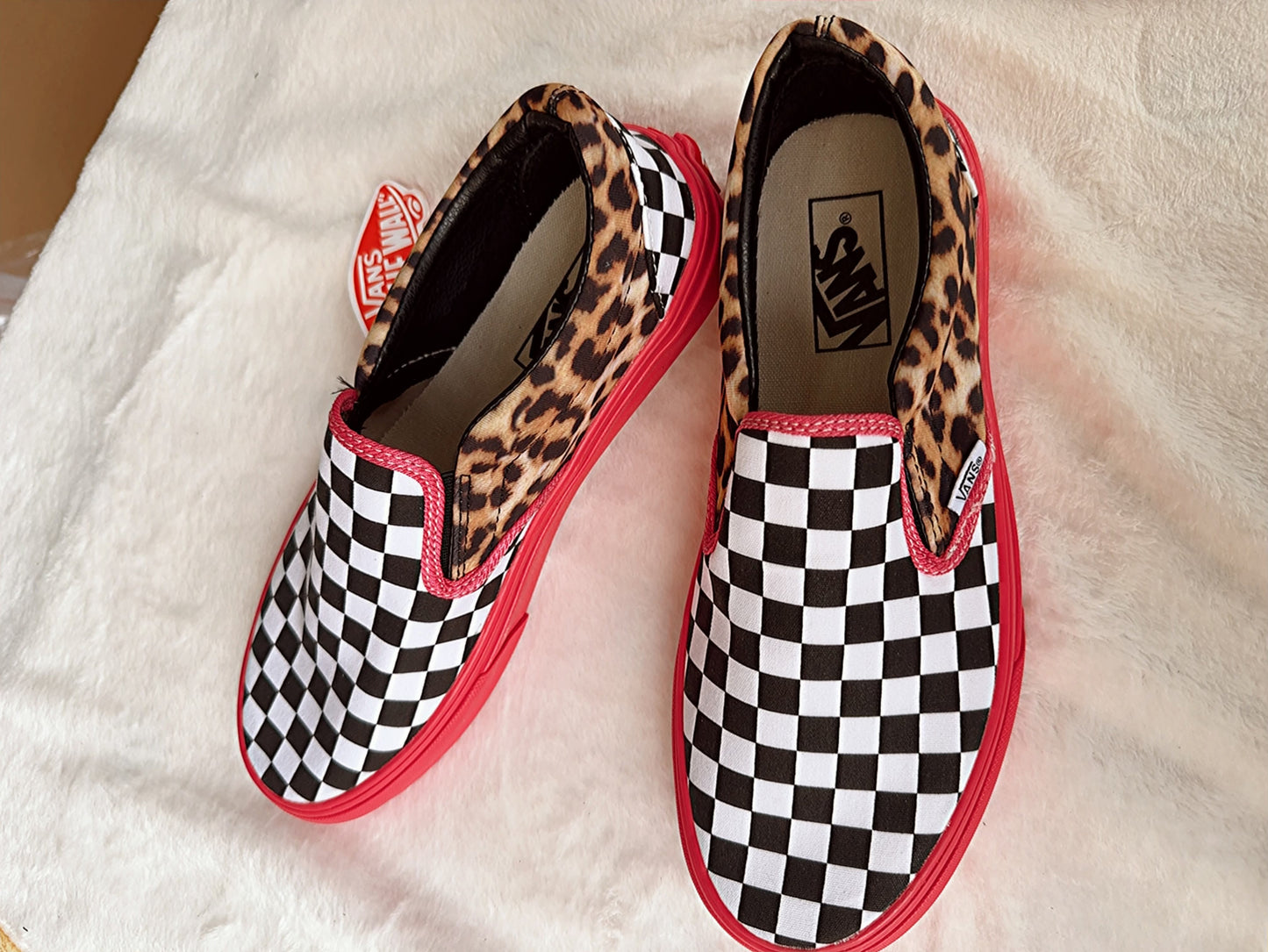 Leopard & checkered pink V💗NS