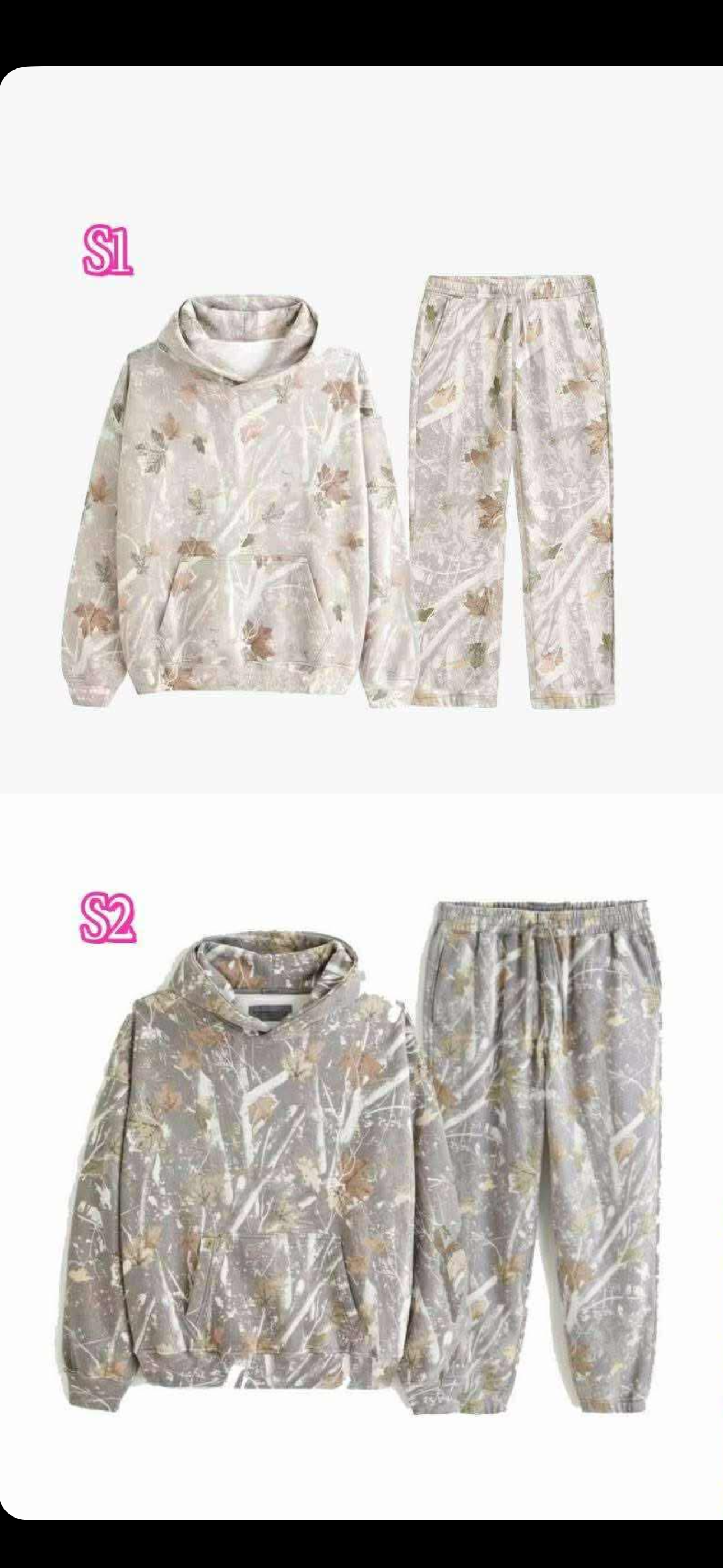 camo 2 piece hoodie set
