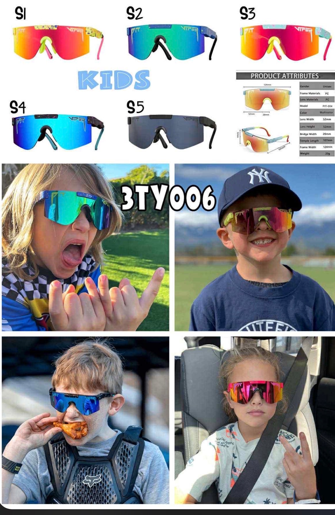 kids pit vipers