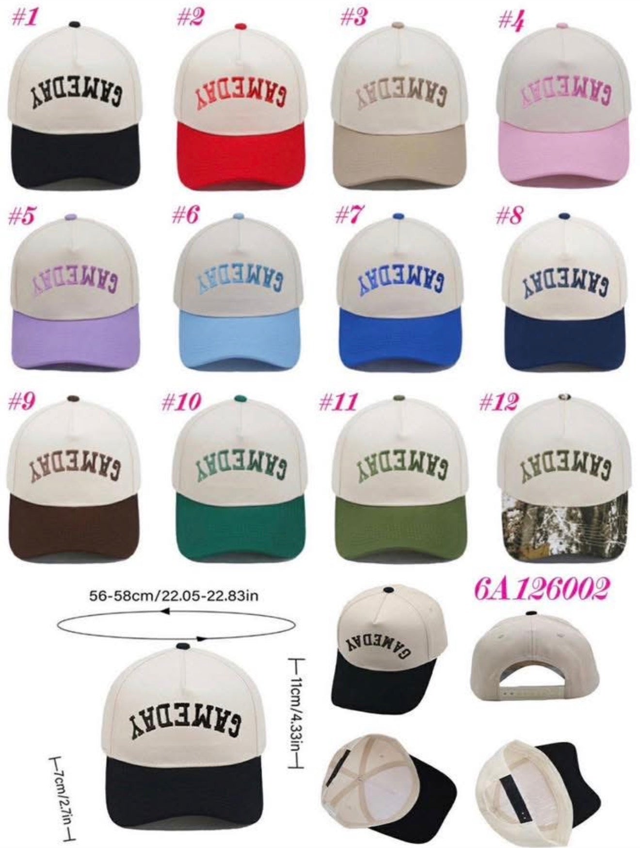 mirrored gameday hat