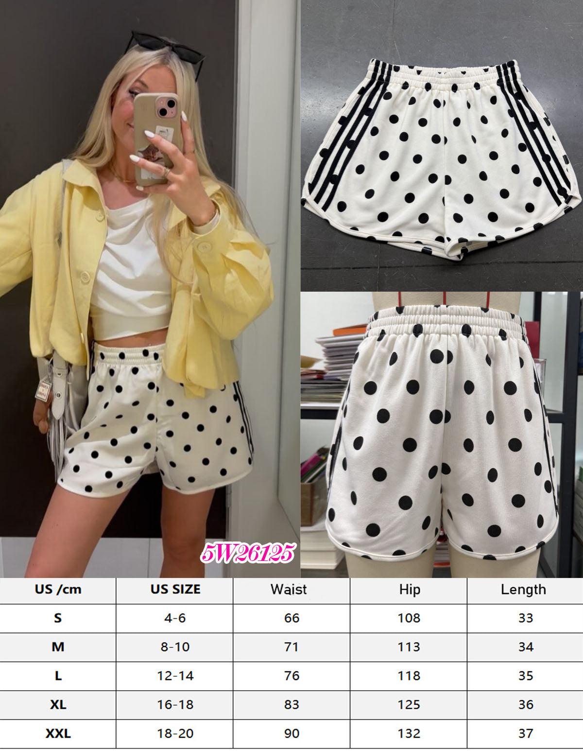 Polka dot shorts