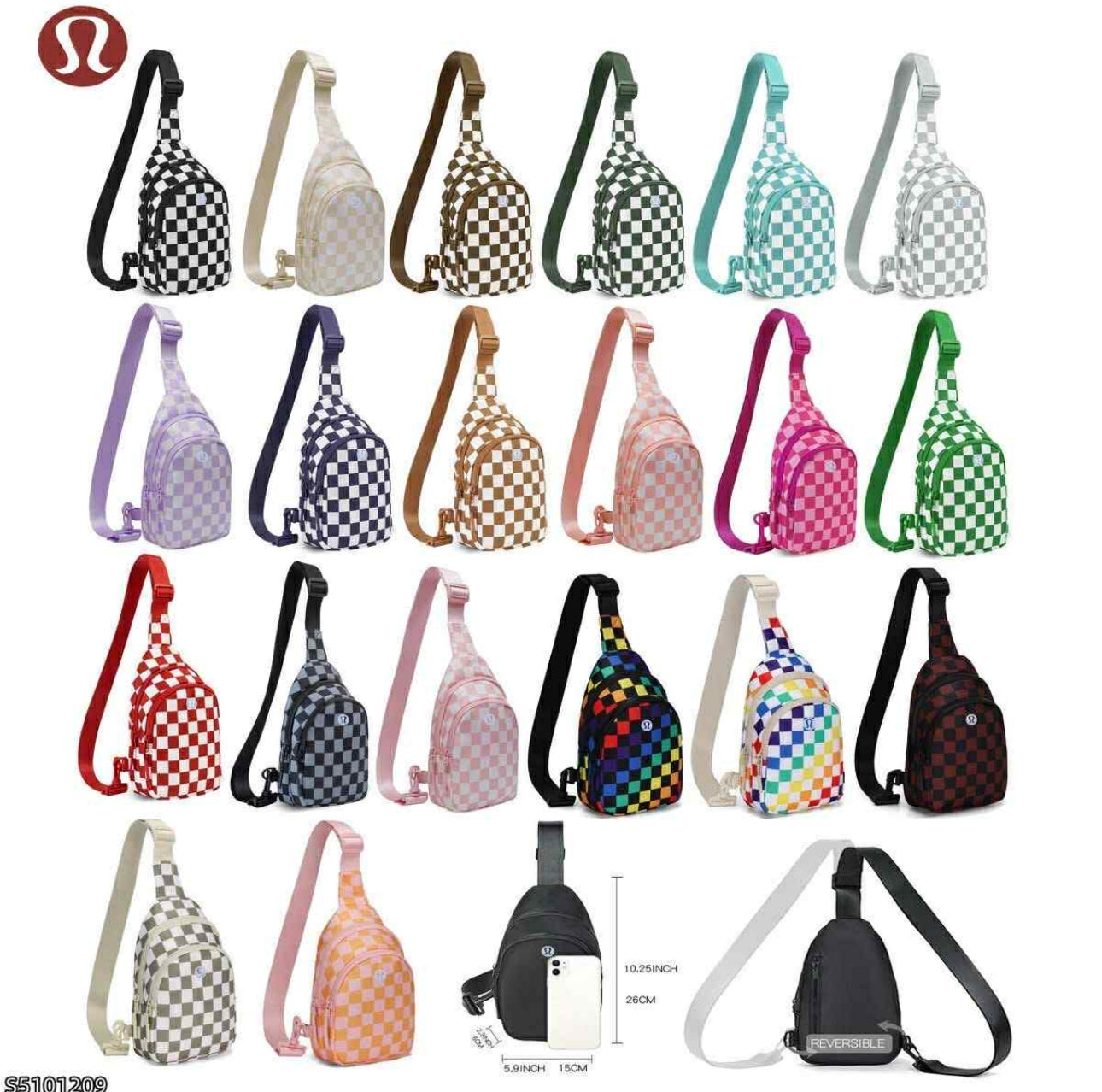 🍋🍋 checkered crossbody