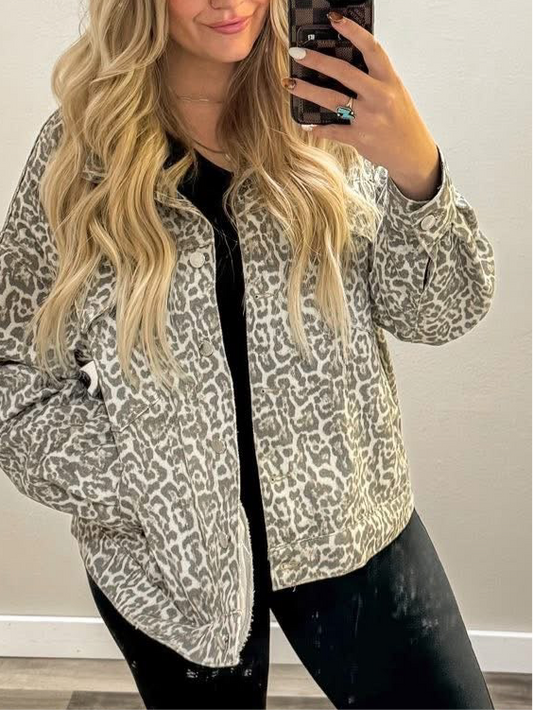 leopard denim jacket