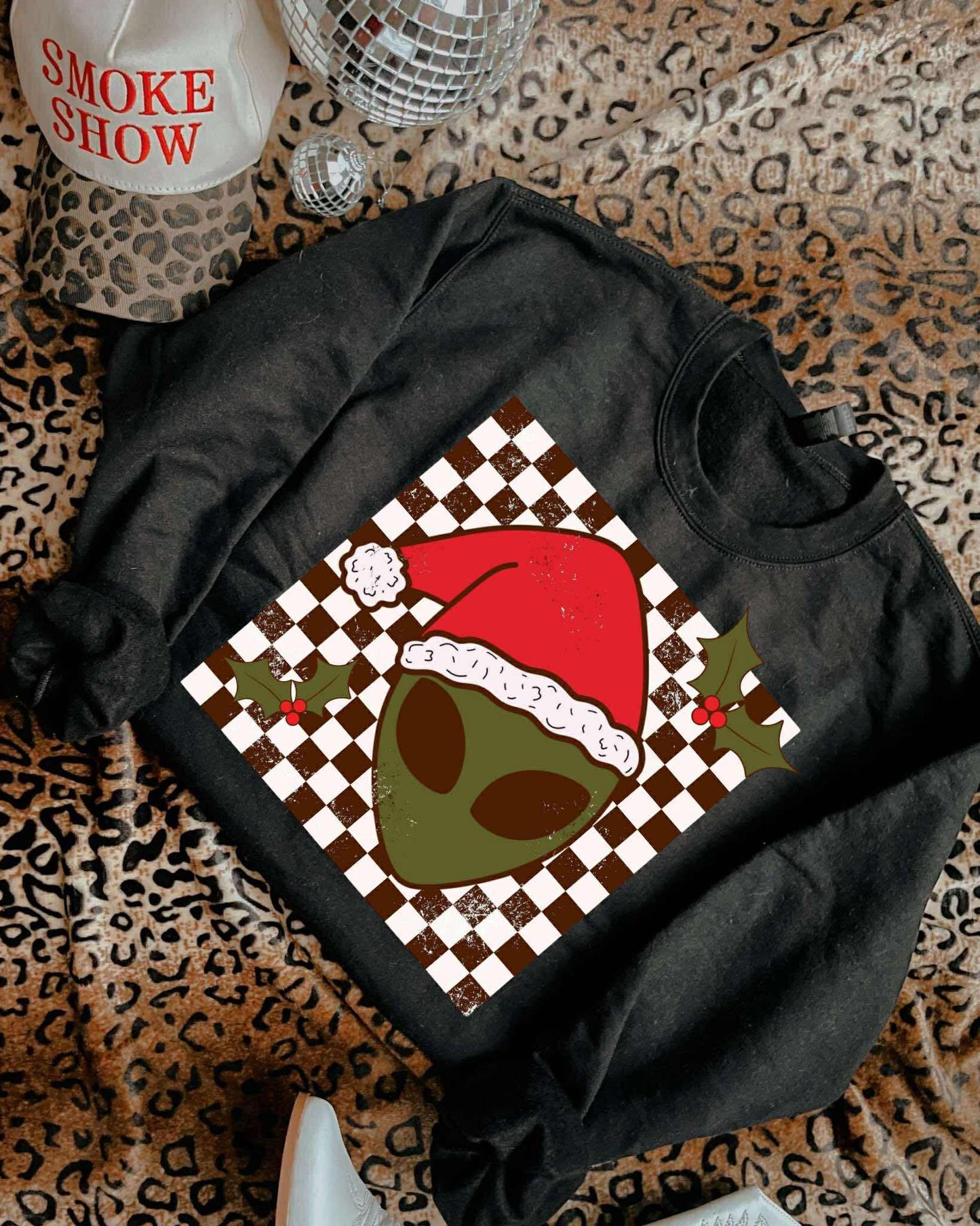 alien santa crewneck