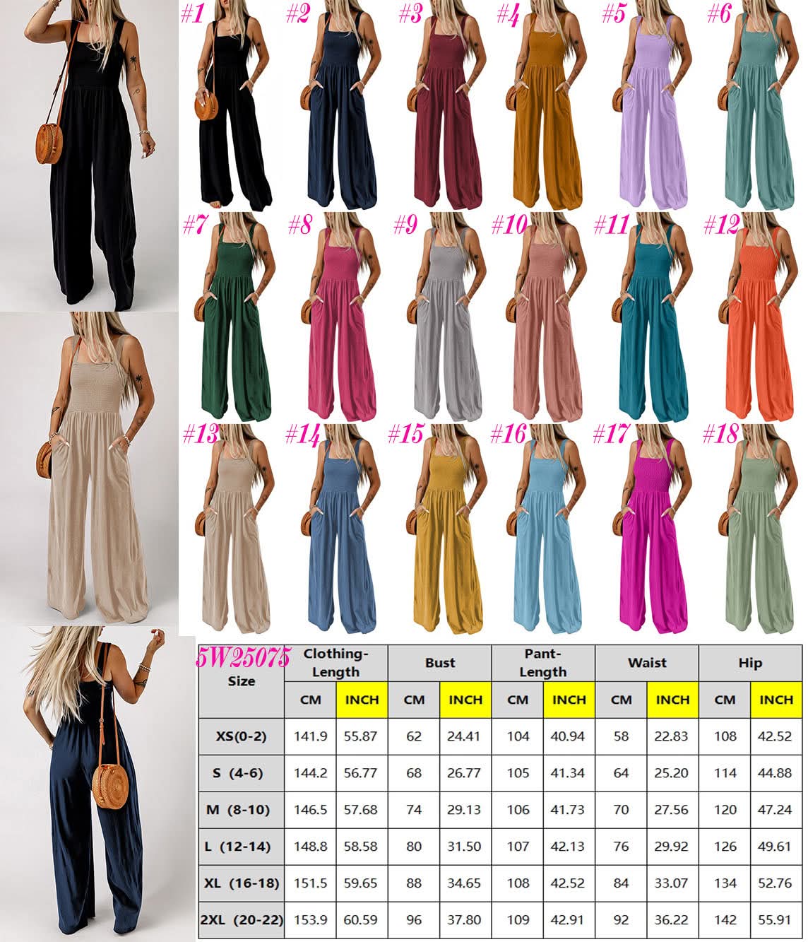 Wide leg jumpsuit
