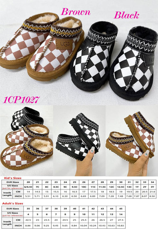 Checkered Uggs adult size