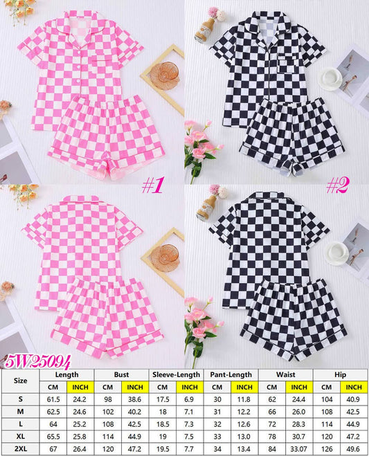 Checkered pj set