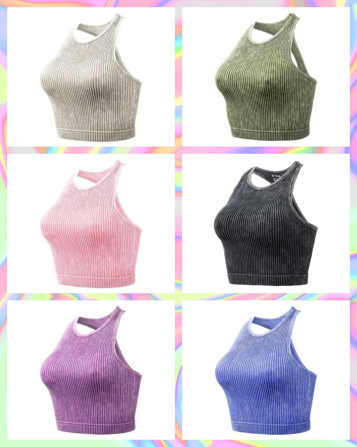 Halter cropped tanks