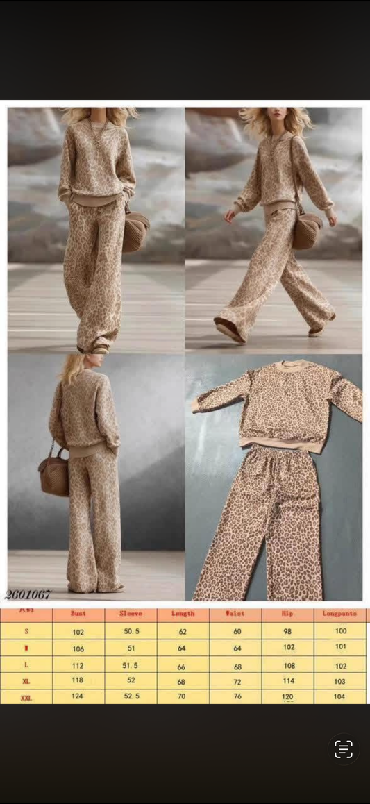 cozy leopard set