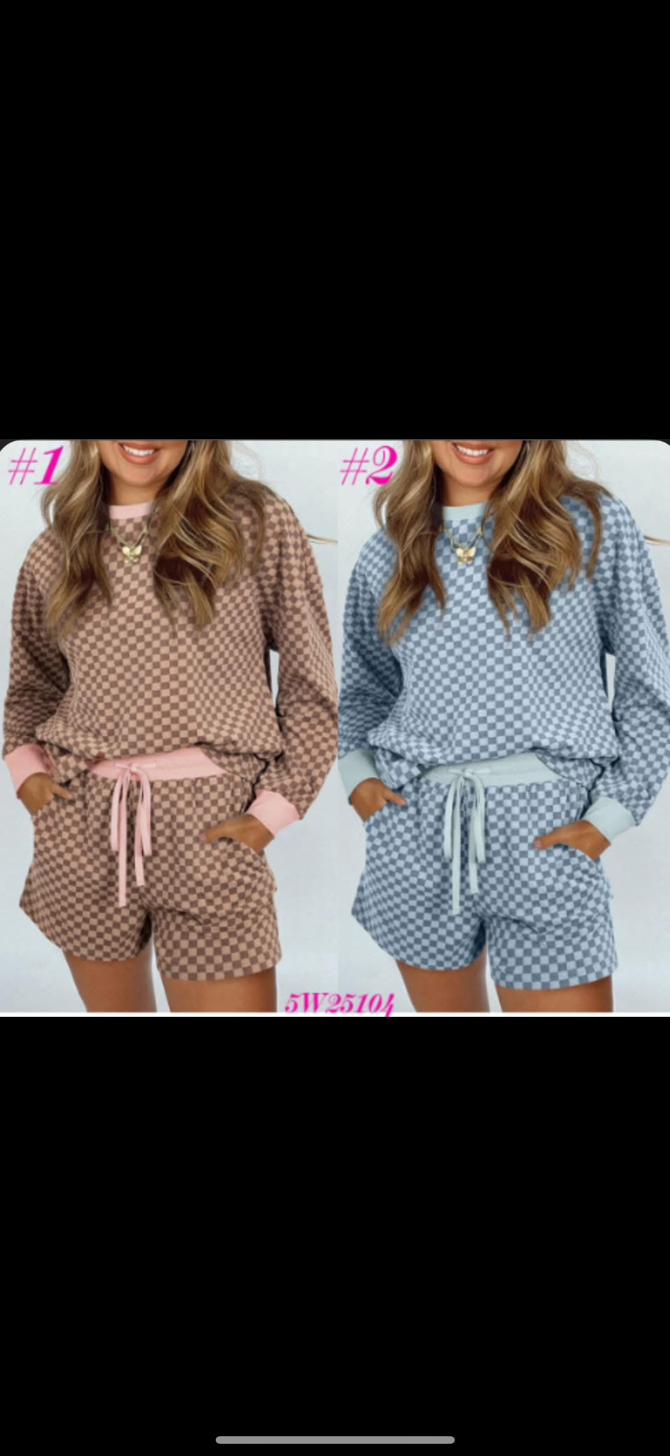 Checkered lounge set