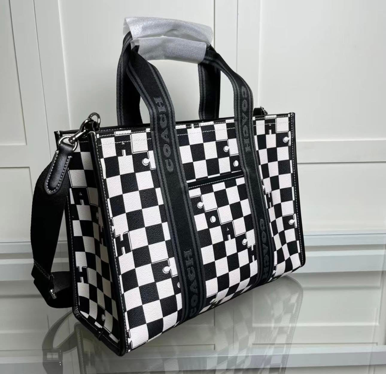 Checkered Coach Bag